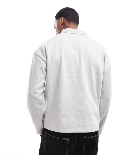 Half Button Rugby Sweat