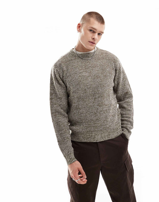 Twist Knit Round Neck Jumper