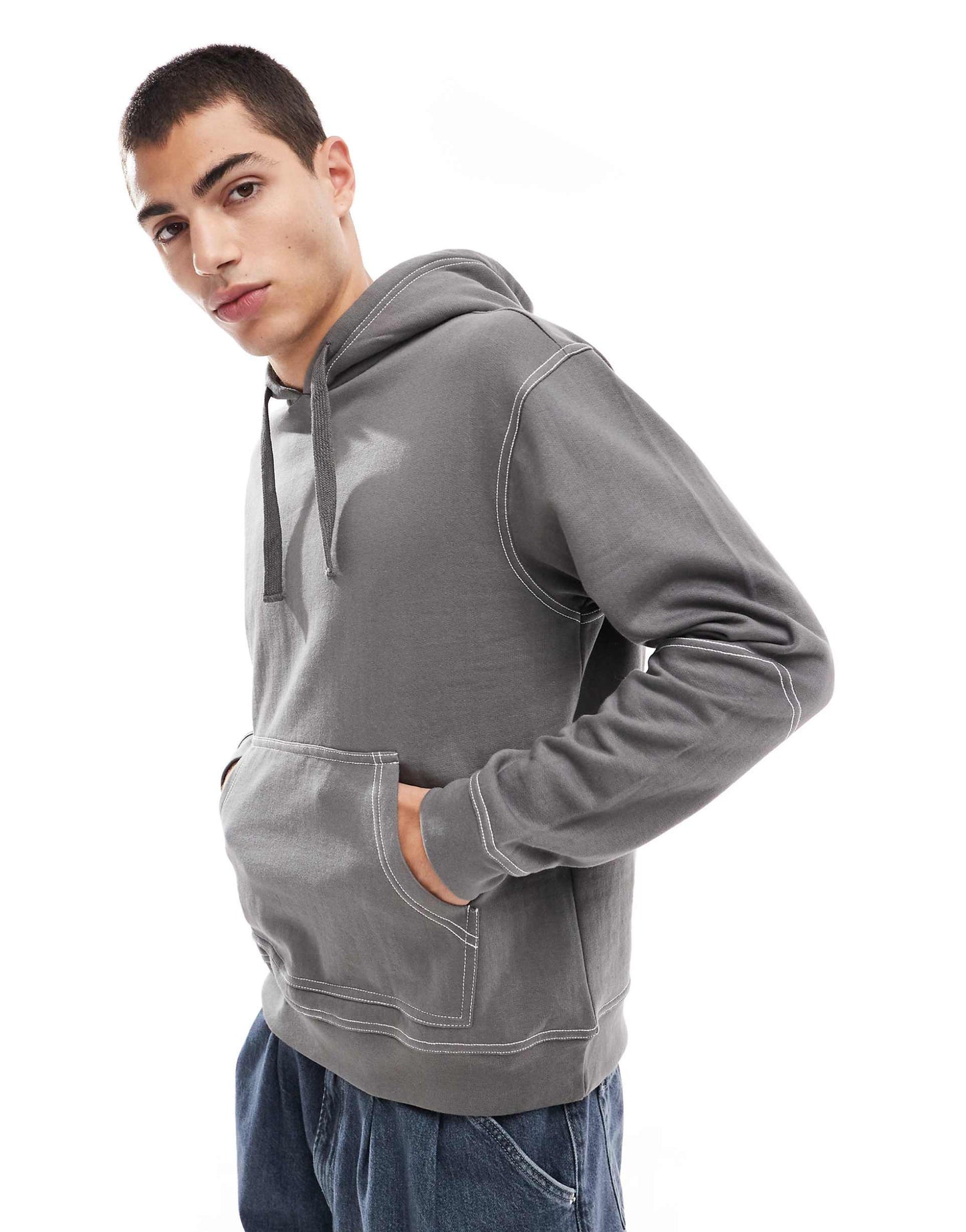 Contrast Stitch Hoodie