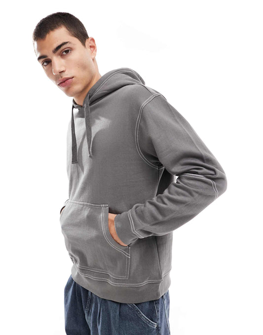 Contrast Stitch Hoodie