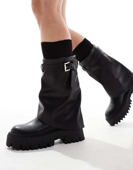 Chunky Fold Over Boots