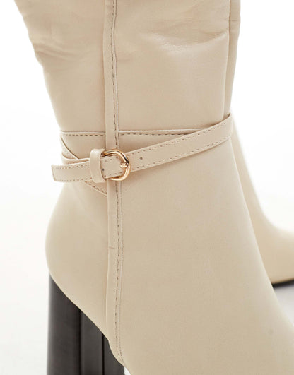 Knee High Buckle Boots