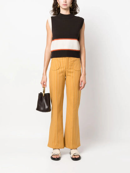 Yoshitomo Stripe-Print Trousers