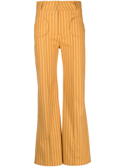 Yoshitomo Stripe-Print Trousers