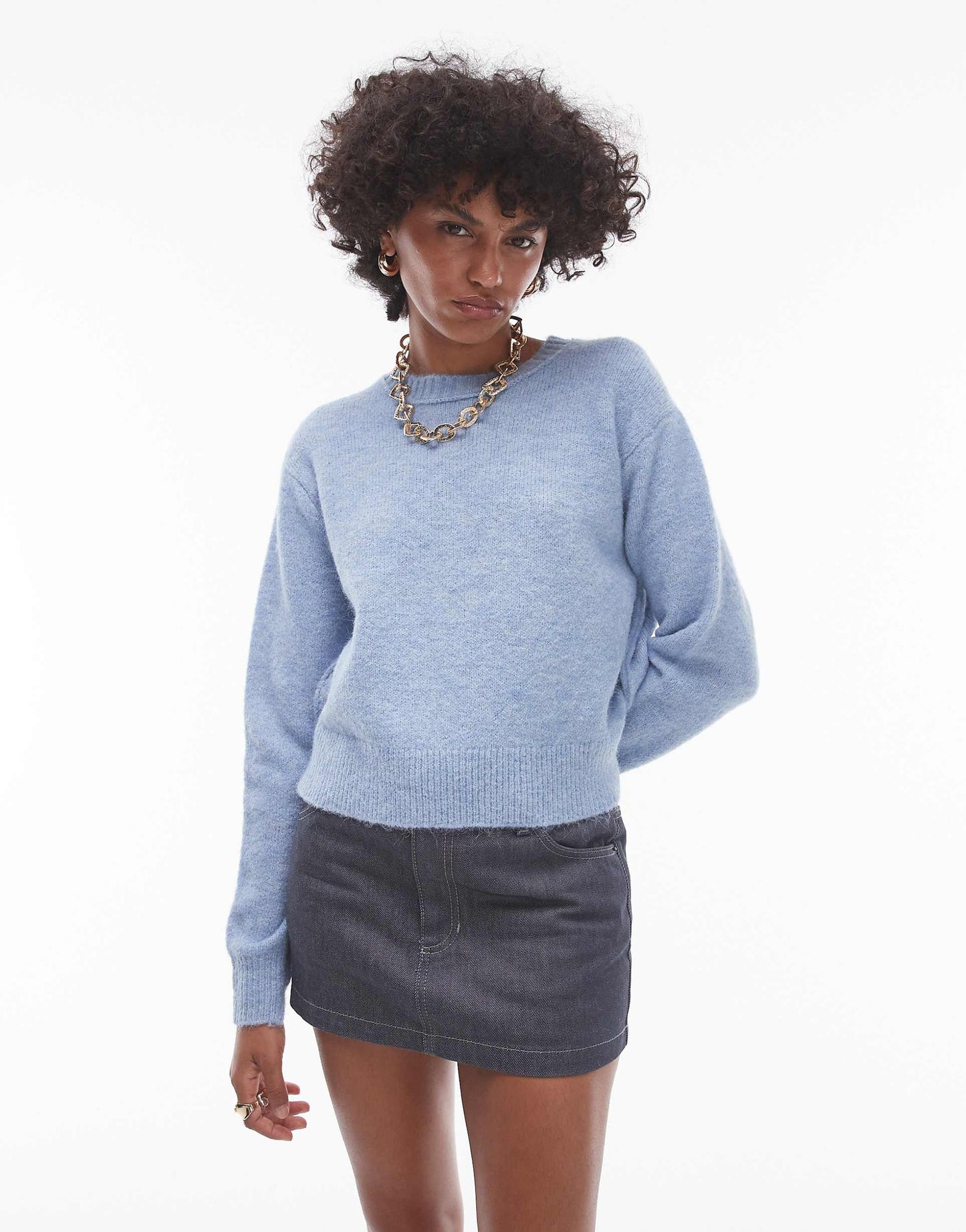 Knitted Crew With Exposed Seams Jumper
