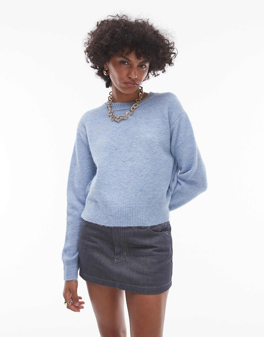 Knitted Crew With Exposed Seams Jumper