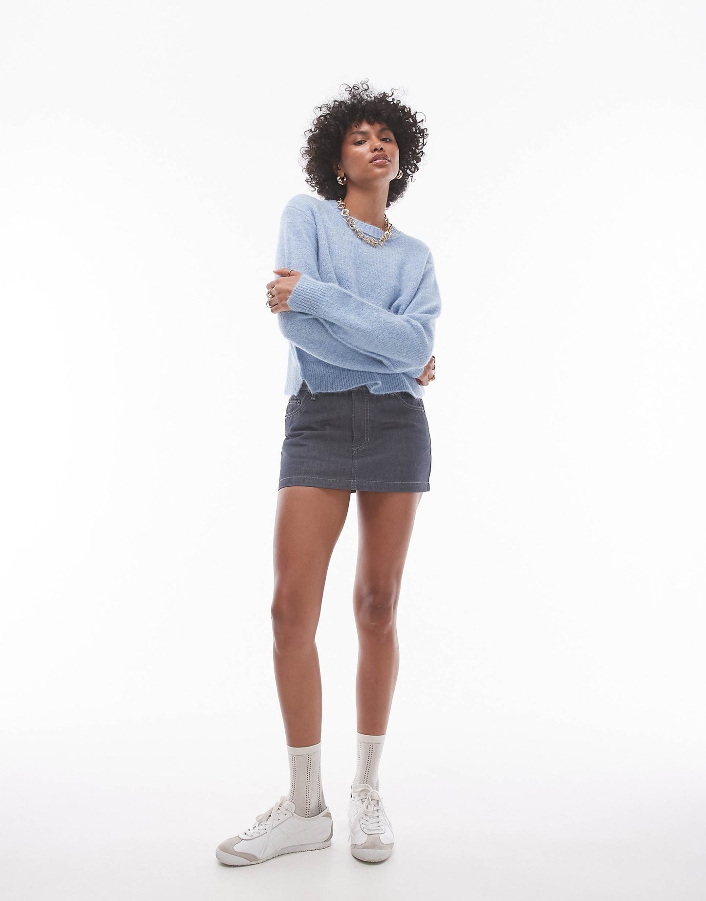 Knitted Crew With Exposed Seams Jumper