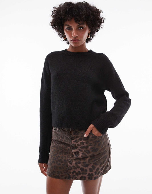 Knitted Crew With Exposed Seams Jumper