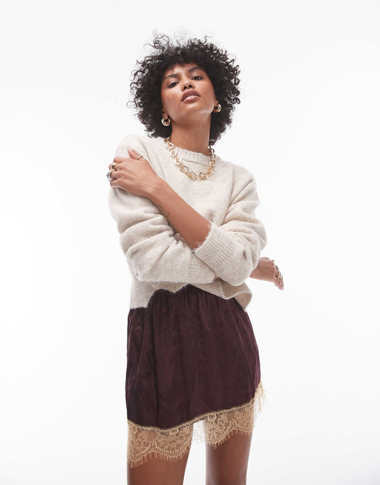 Knitted Crew With Exposed Seams Jumper