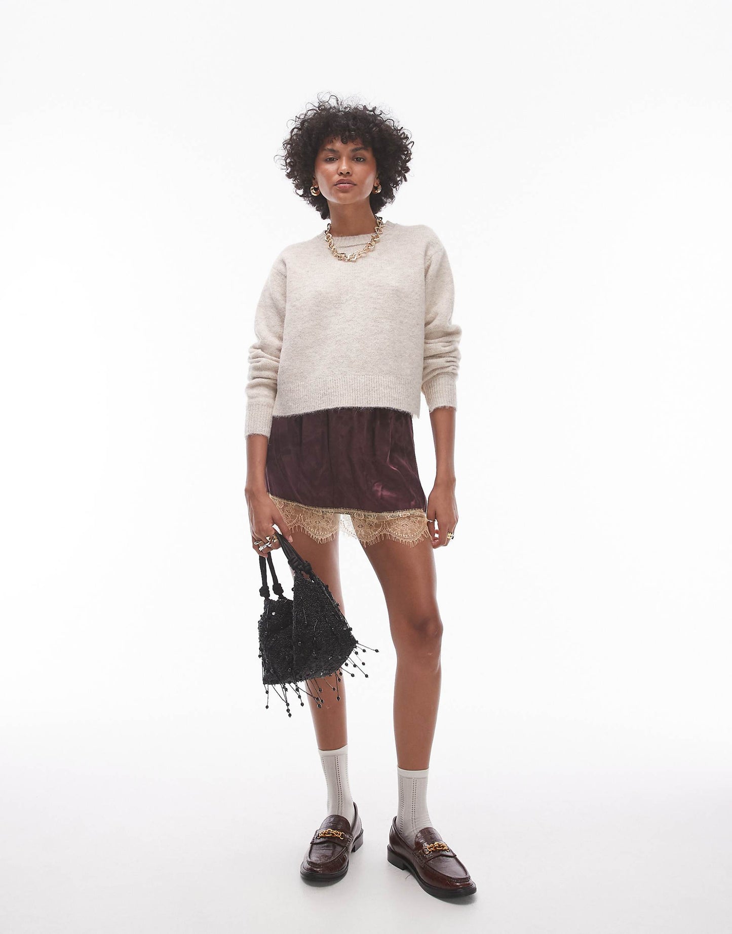Knitted Crew With Exposed Seams Jumper