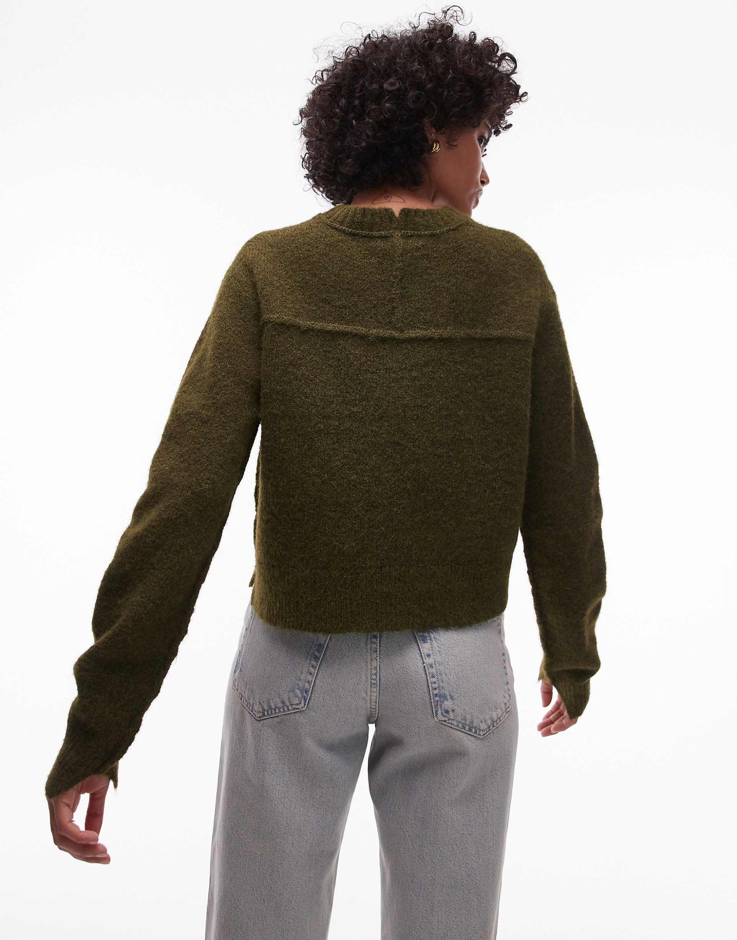 Knitted Crew With Exposed Seams Jumper