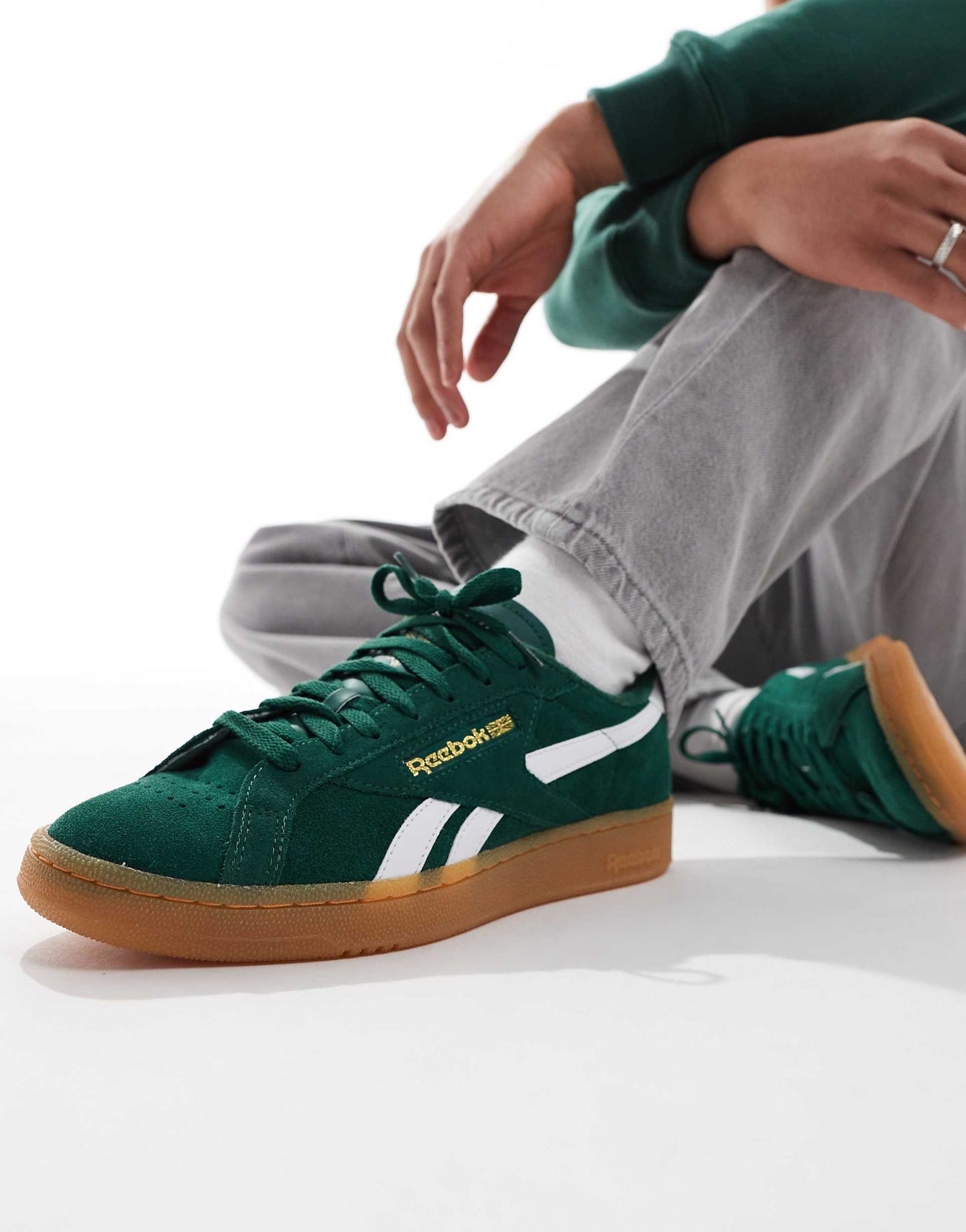 Club C Grounds Suede Trainers With Gum Sole