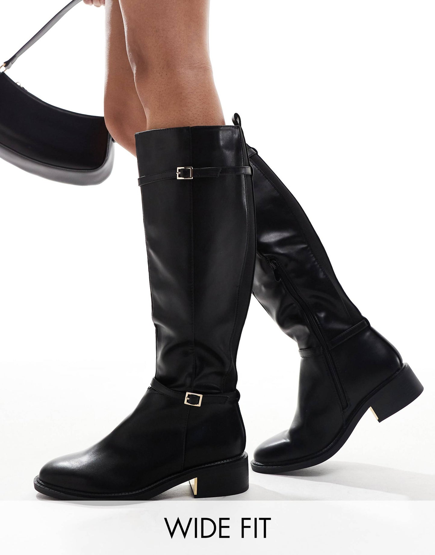 Wide Fitknee High Flat Riding Boot