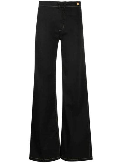 Jane Flared Organic Cotton Trousers