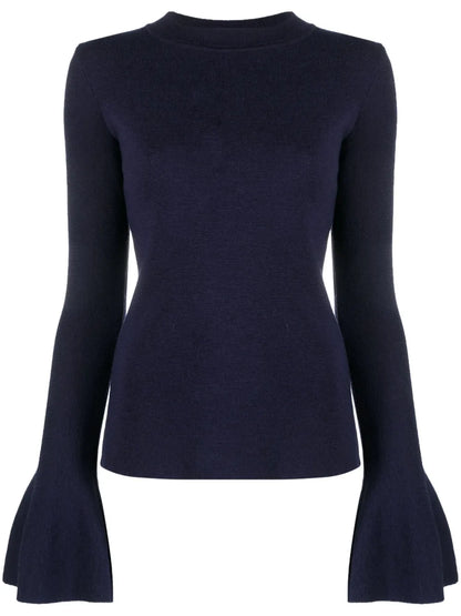 Joan Flared-Cuff Knitted Jumper