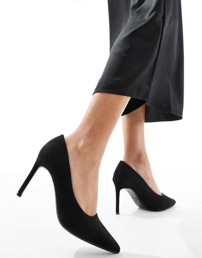 Pointed Court Shoes With Stiletto Heel