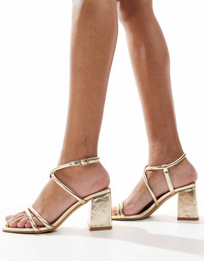 Mid Block Heel Sandals