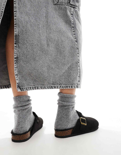 Faux Fur Lined Clogs