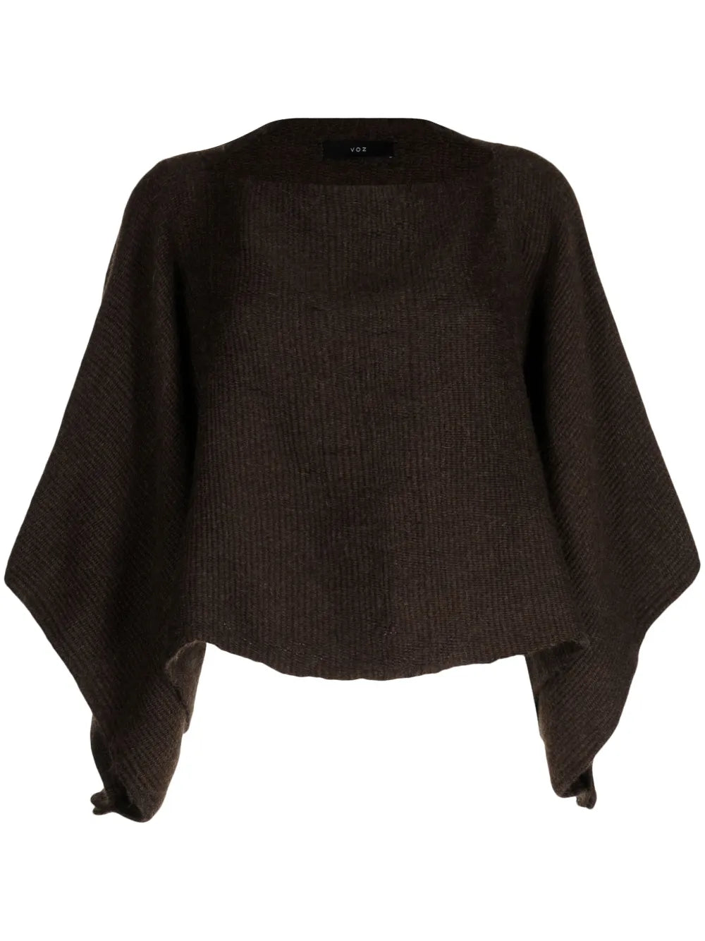 Crew-Neck Alpaca Wool Cape