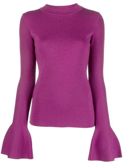 Joan Flared-Sleeve Knitted Jumper