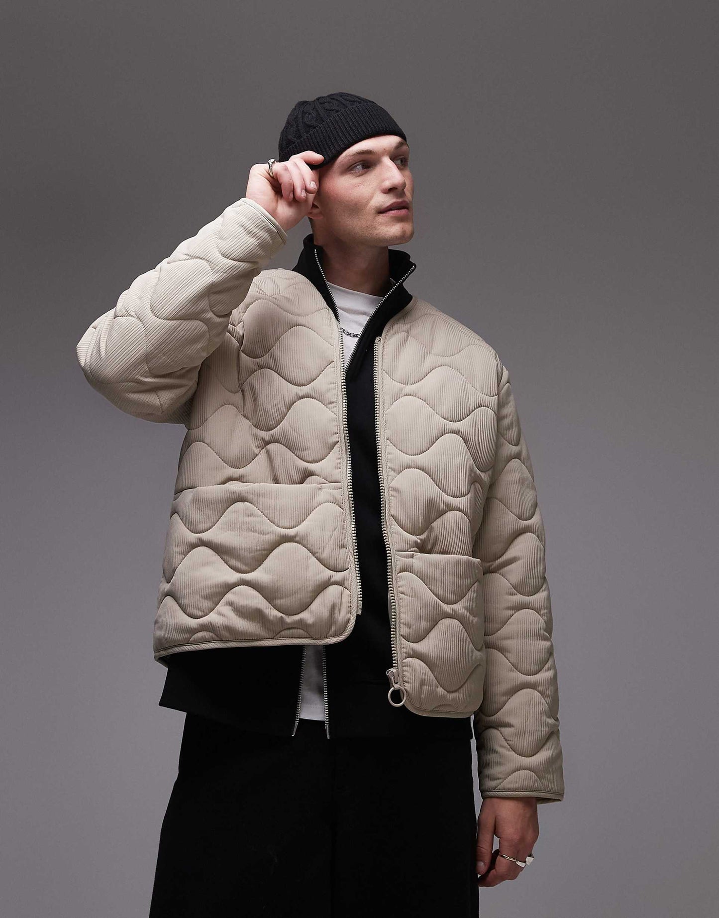 Quilted Bomber Jacket