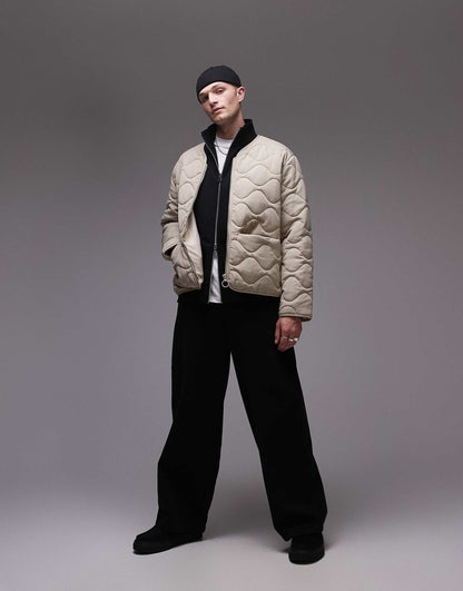 Quilted Bomber Jacket