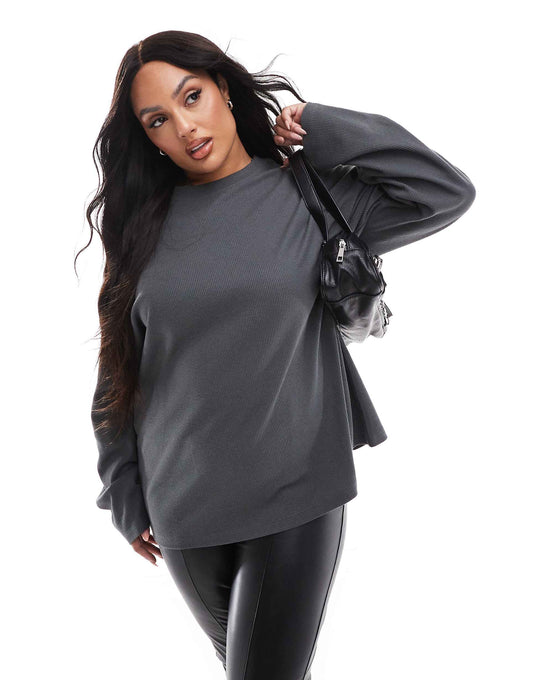 Curve Oversized Long Sleeve T-Shirt