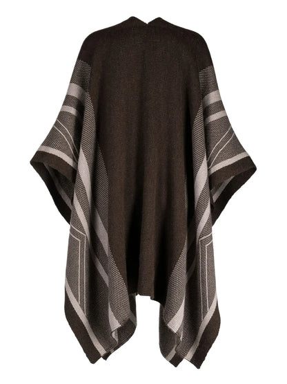 Striped Fine-Knit Duster