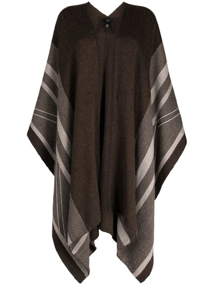 Striped Fine-Knit Duster