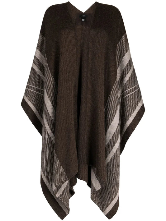 Striped Fine-Knit Duster