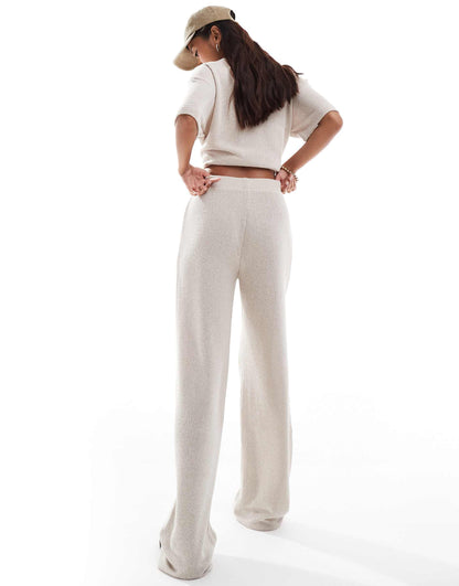 Knitted Wide Leg Trouser Co-Ord