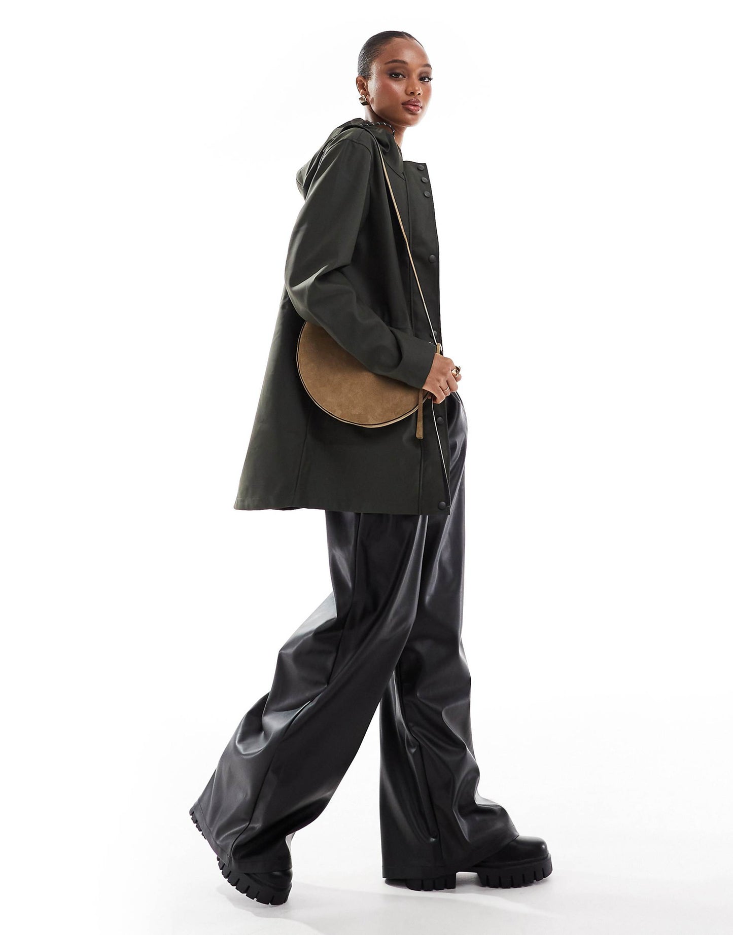 Tall Coated Rain Jacket With Hood