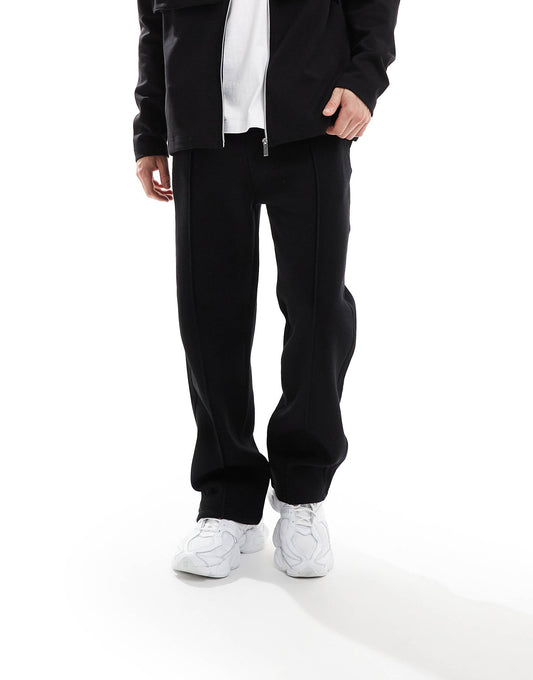 Wide Leg Pintuck Jogger