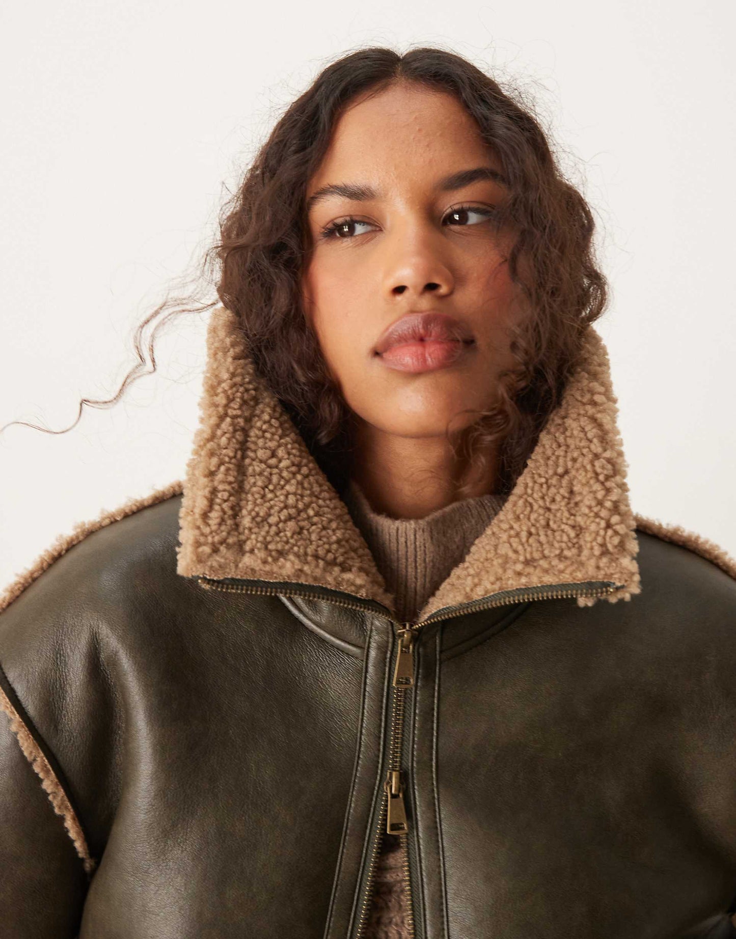 Fly Borg Collar Aviator Jacket