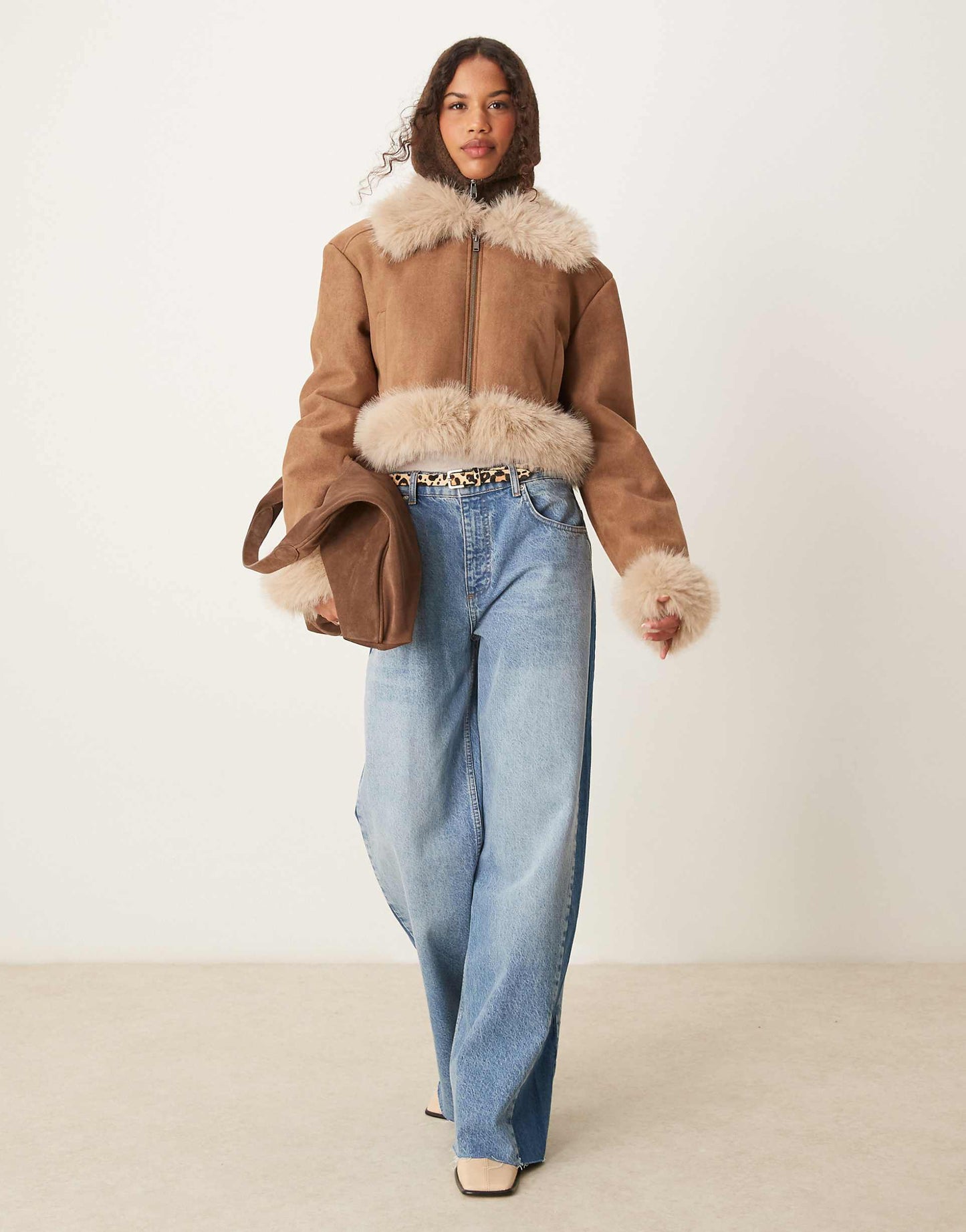 Faux Fur Bonded Faux Fur Jacket