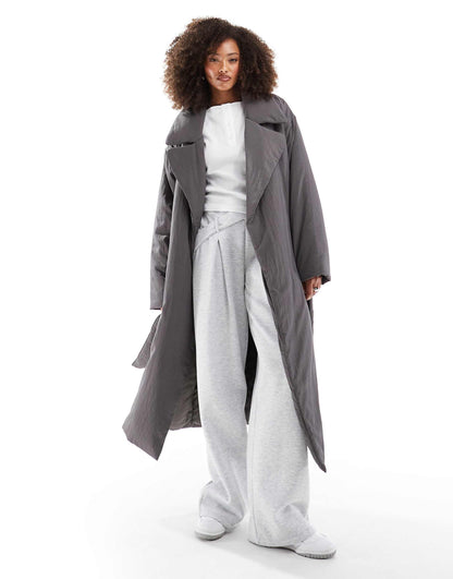 Clean Longline Puffer Coat