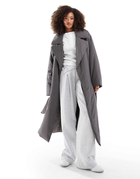 Clean Longline Puffer Coat
