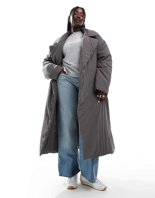 Curve Clean Longline Puffer Coat