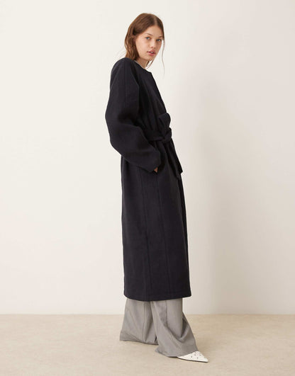 Collarless Oversized Chuck On Coat