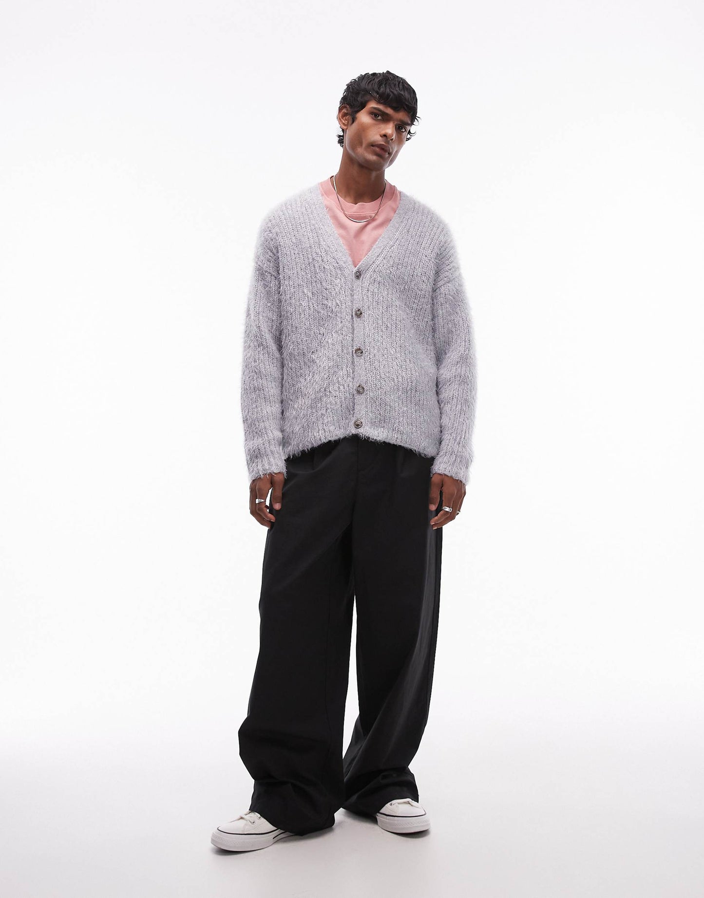Relaxed Fit Fluffy Cardigan