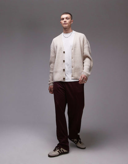 Premium Lambswool Ribbed Cardigan