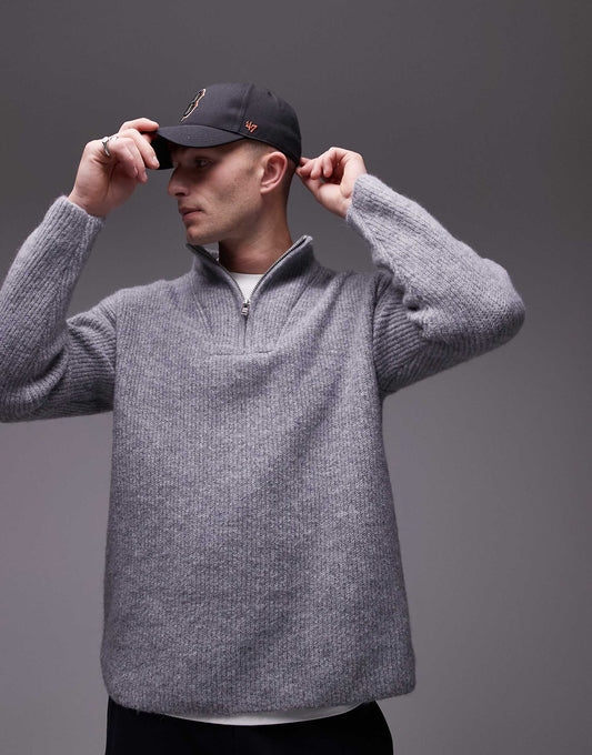 Oversized 1/4 Zip Jumper