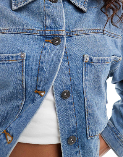 Rayness Cropped Denim Jacket