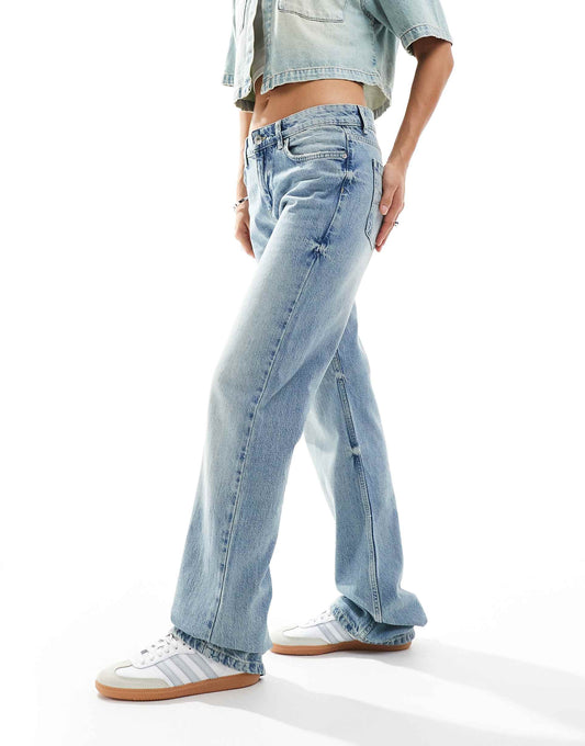 Low Rise Straight Leg Jeans