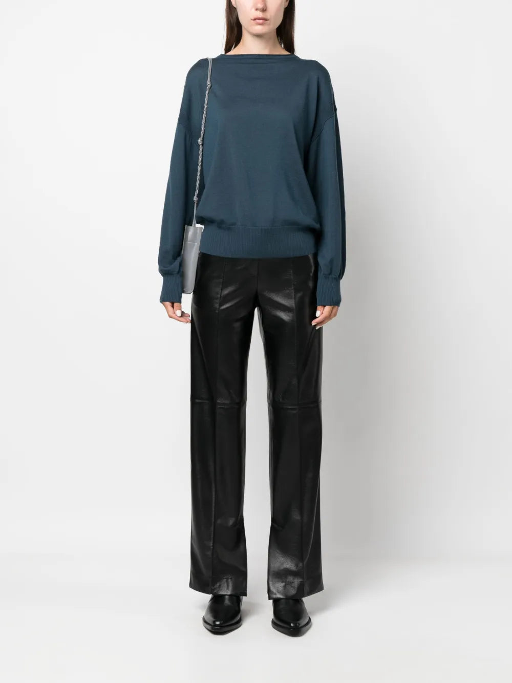 Boat-Neck Long-Sleeve Top