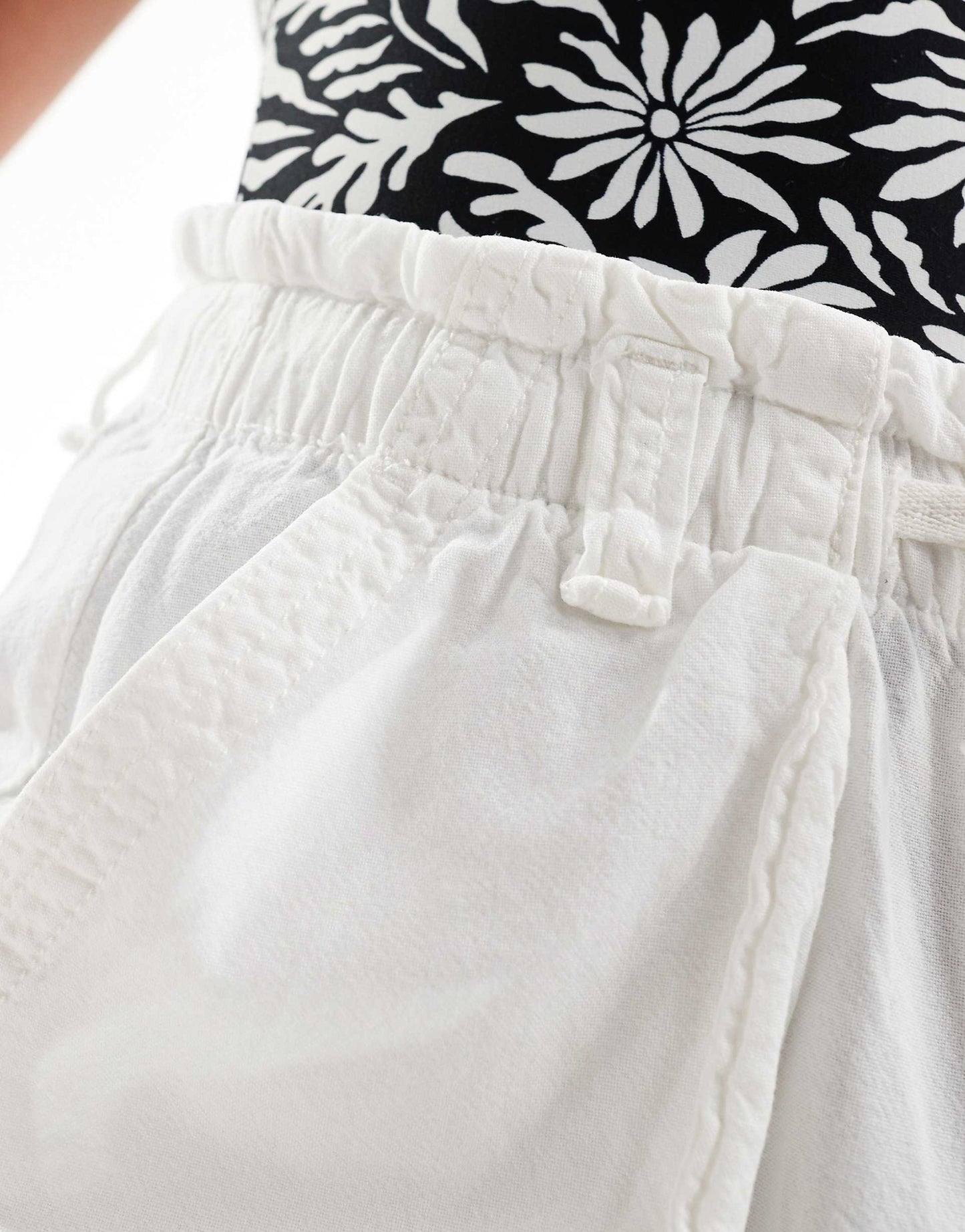 Paperbag Waist Cotton Short