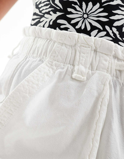 Paperbag Waist Cotton Short