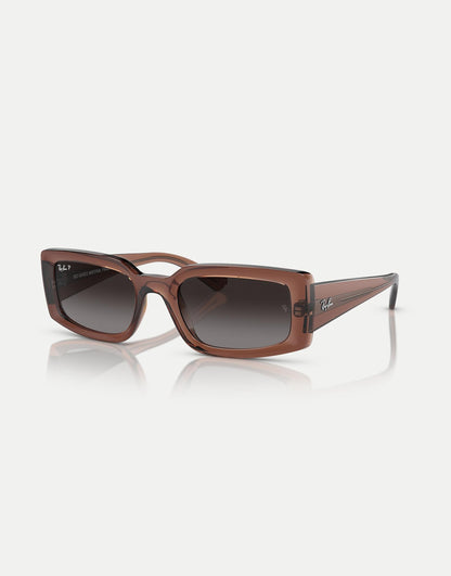 Kiliane  Rectangle Polarised Sunglasses With Grey Lens