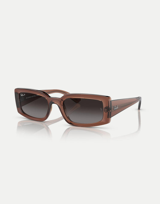 Kiliane  Rectangle Polarised Sunglasses With Grey Lens