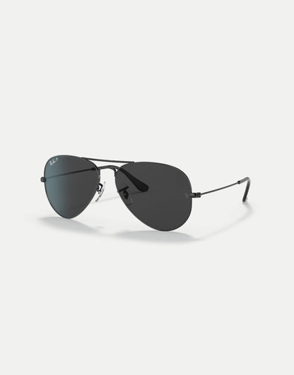 Aviator Total Black Pilot Polarised Sunglasses